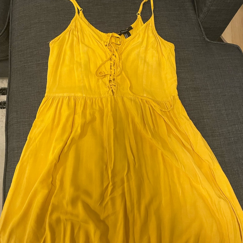 Mustard yellow summer dress